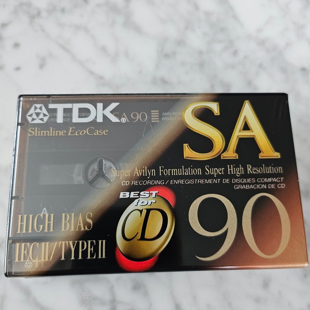 TDK SA90 Blank Cassette Tapes 90min High Bias Type II Super Avilyn - Picture 4 of 4